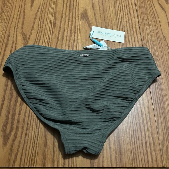 NWT Sea Level Swim Spinnaker Mid Bikini Pant Women's Bikini Bottom Khaki Size 6 - Picture 4 of 4